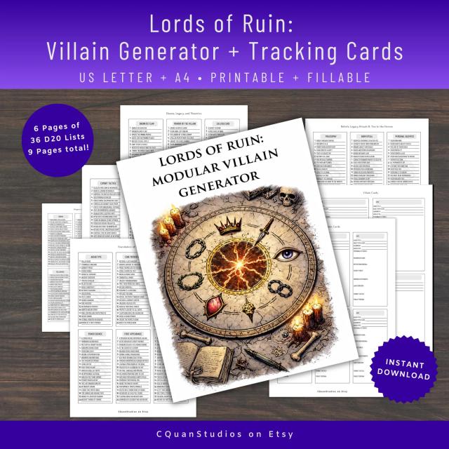 Generador de villanos con IA: motivos, planes y estadísticas para TTRPG