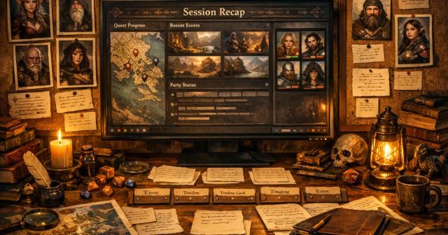 Generador de resúmenes de campaña con AI: mantén coherente tu campaña de D&D