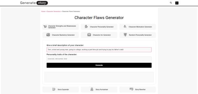 Generator Kelemahan Karakter AI: Ciptakan Karakter Kompleks dan Meyakinkan