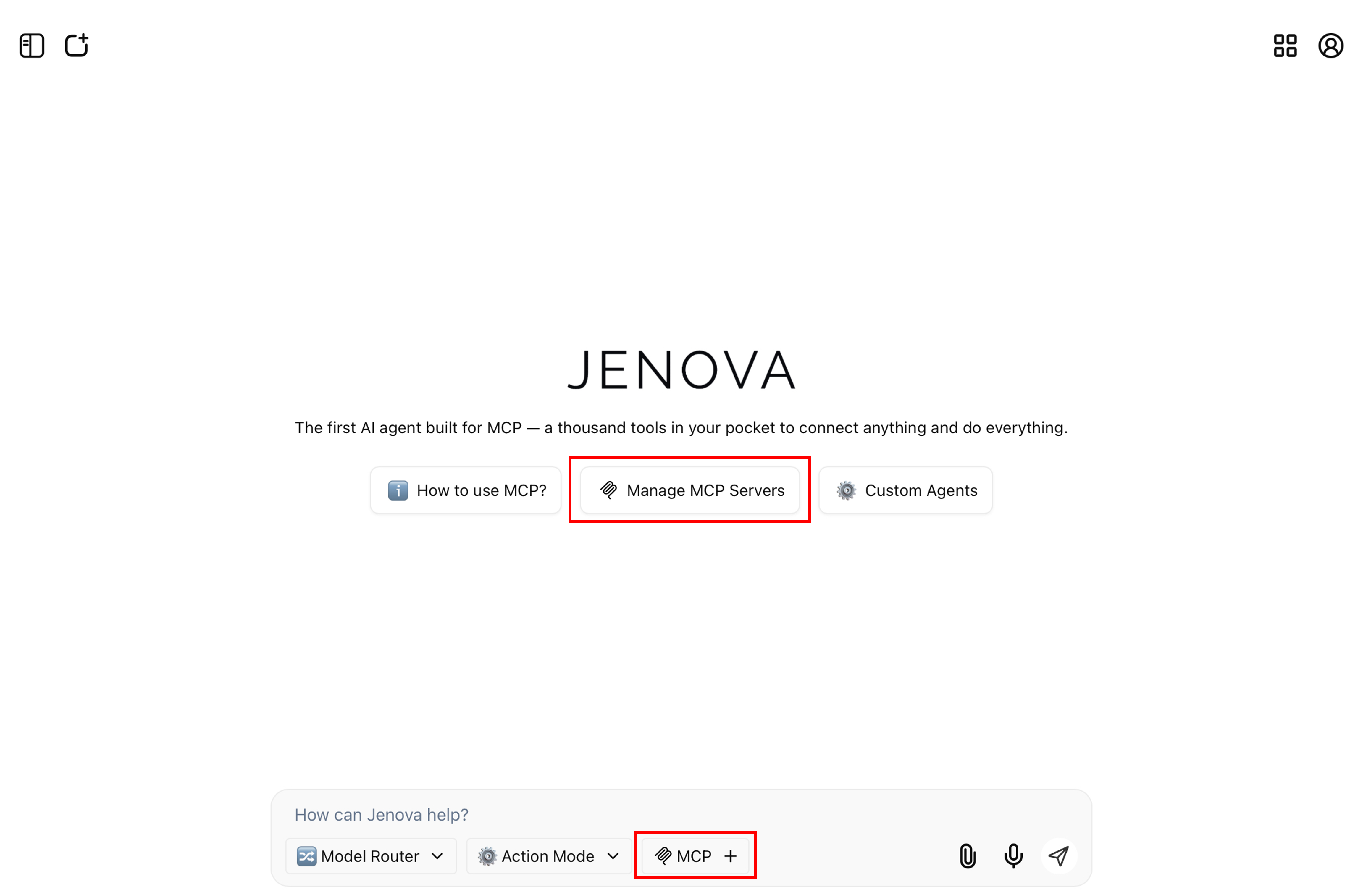 Jenova Main Interface