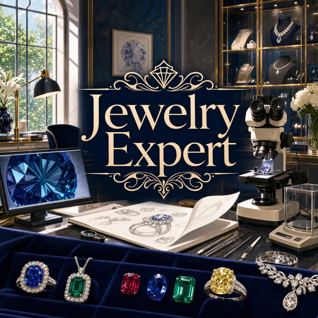 Close-up of gemstones and fine jewelry used for AI jewelry identification, treatment analysis, and buying guidance