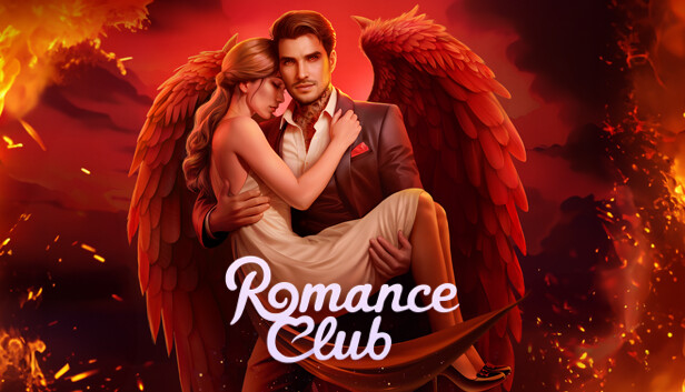 Dramatic fantasy romance couple against a fiery backdrop, the kind of high-stakes pairing a couple story simulator can run scene by scene
