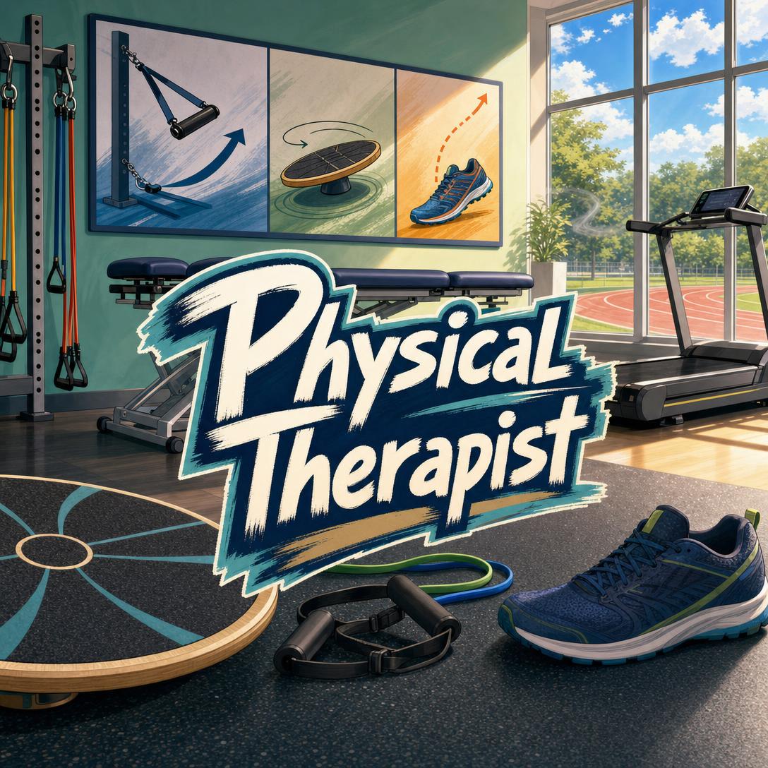AI physical therapist reviewing a video-guided home exercise demonstration for injury rehabilitation