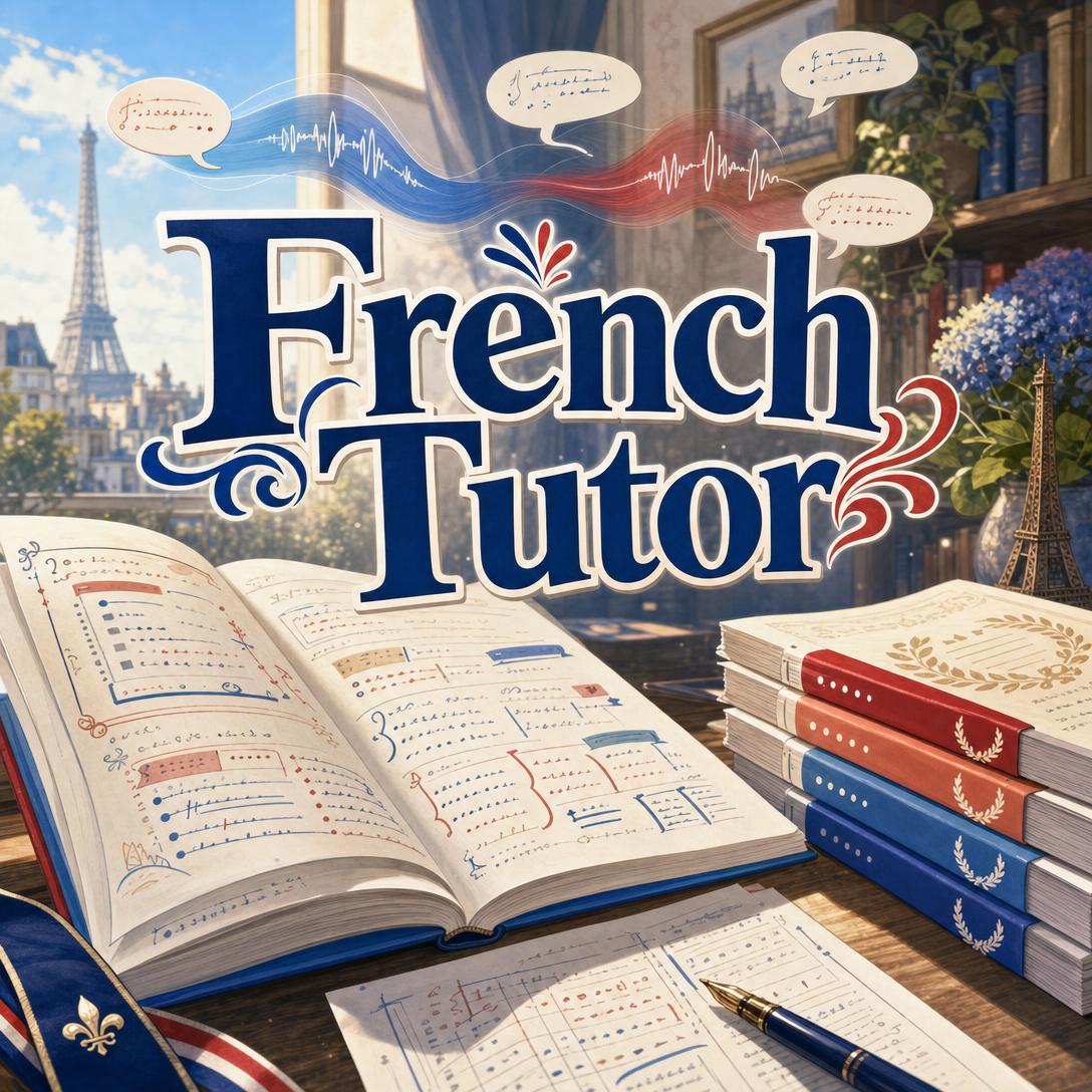 AI French tutor comparing pronunciation, grammar lessons, and CEFR-aligned exam preparation